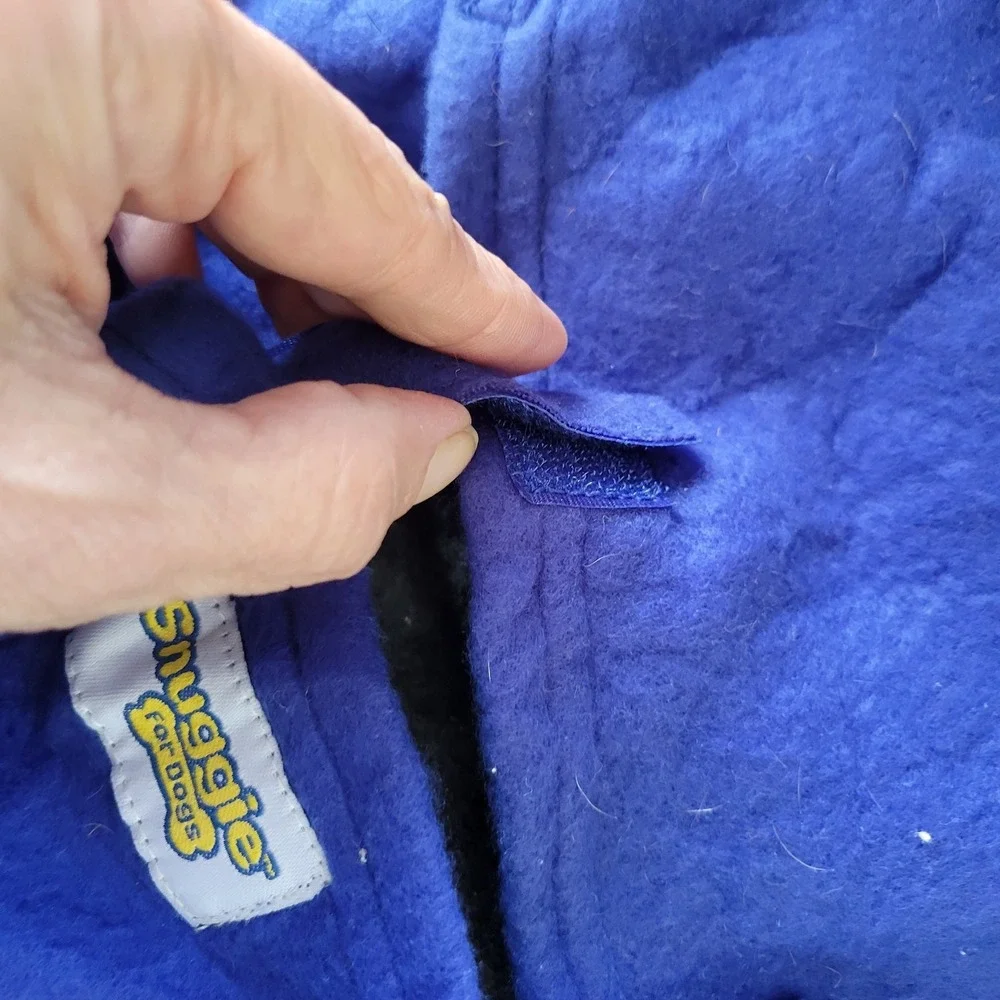 Snuggie for Dogs Fleece Coat and‎ Padded Vest Bundle Small Blue Gray Good Winter
